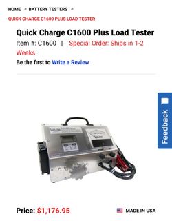 Quick Charge C1600 Plus Load Tester