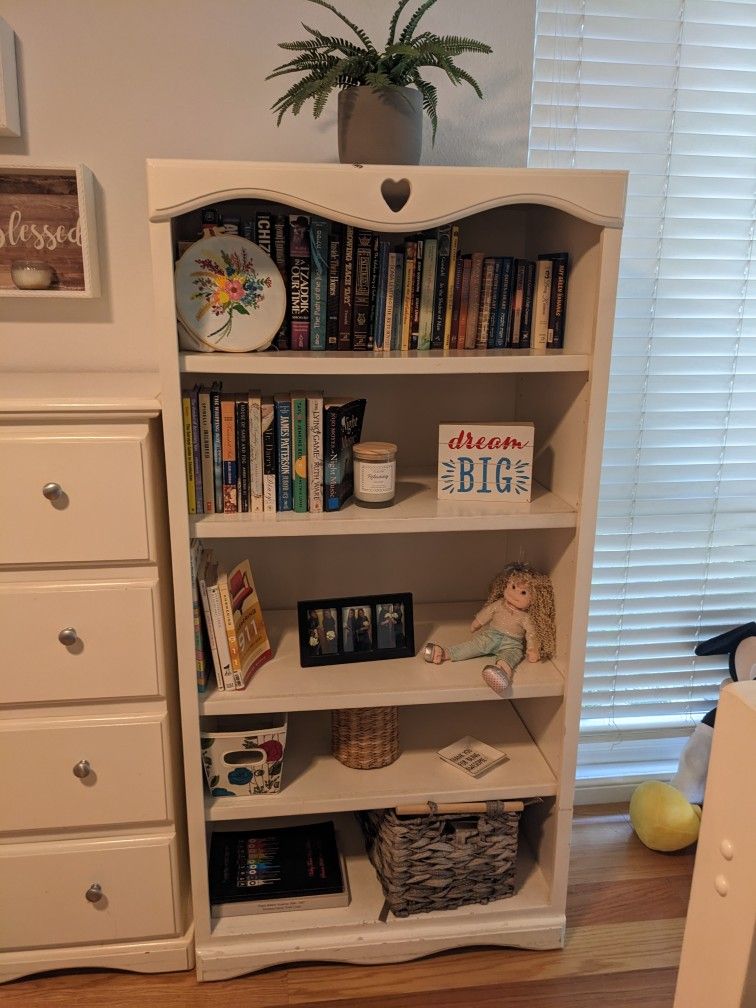 Wood White Bookshelf