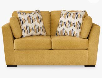 Yellow love seat