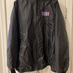 Vintage Auburn Sportswear ICEE Men's Zip Up Black Windbreaker Coat Jacket Sz XL