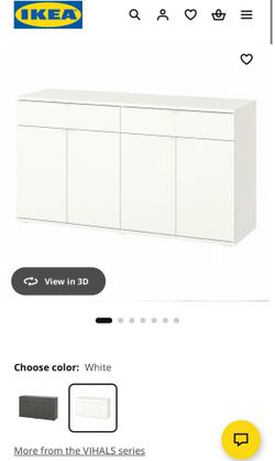 White vihals dresser