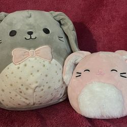 SQUISHMALLOWS Easter 2023 Blake 8” Bunny and 2021 Bop 5” Bunny NEW Without Tags!