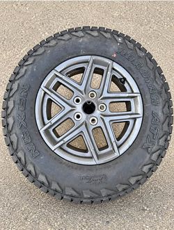 Jeep Wrangler 17” Alloy Wheels & Nexen Roadian ATX Tires — Pair of 2