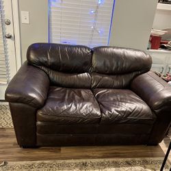 Leather Loveseat Sofa Fair Used