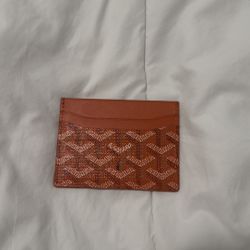 Orange Goyard Card Holder Wallet