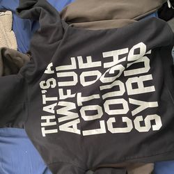 Awful lotta cough syrup hoodie size Large