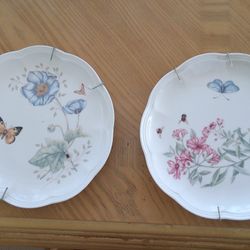 5 Lenox Butterfly Meadow Porcelain Plates