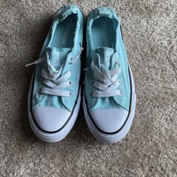 new teal unisex converse no box never used !!size womens 7