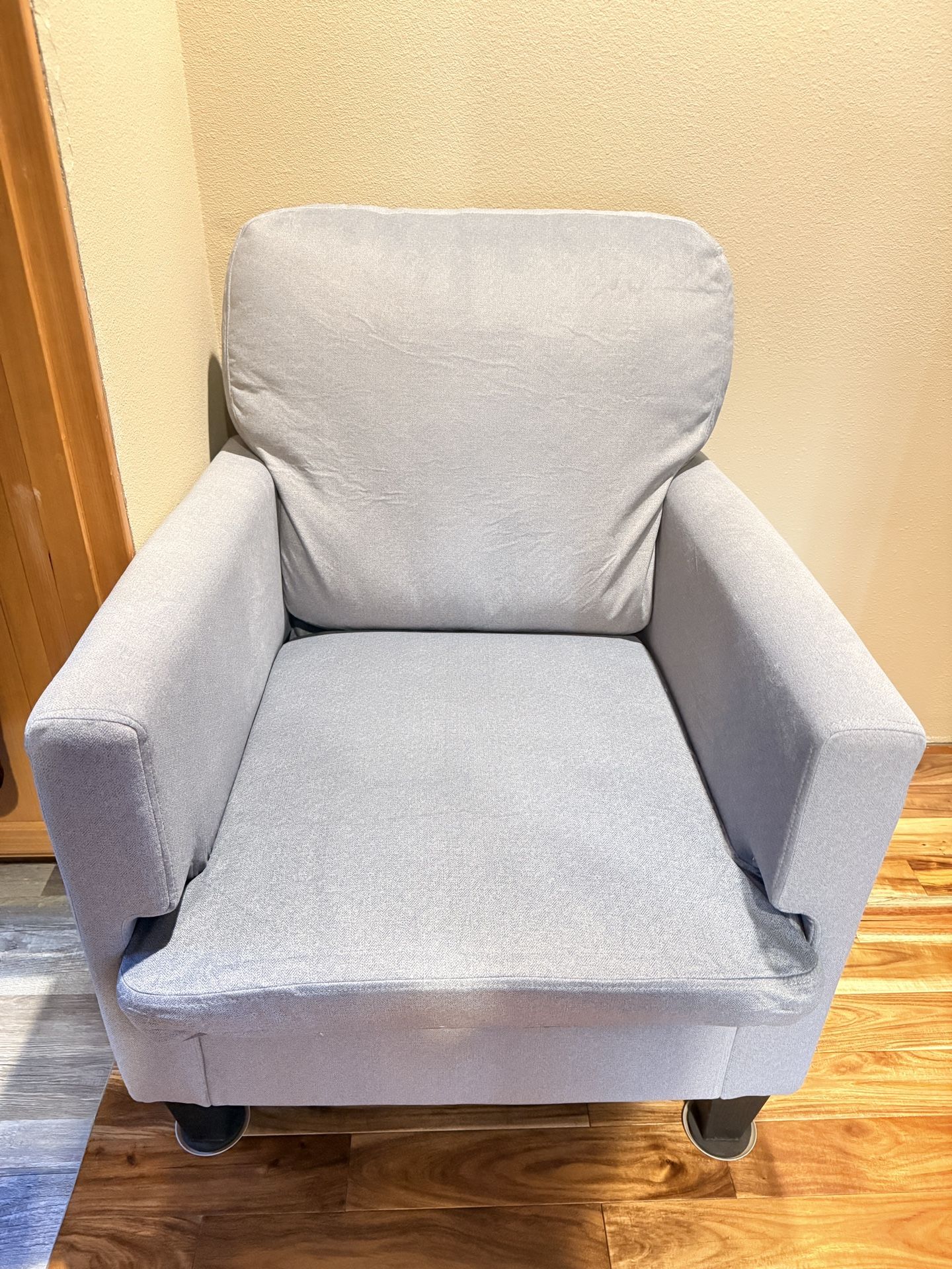 Single Sofa Accent Chair Grey Fabric qty 2 OBO