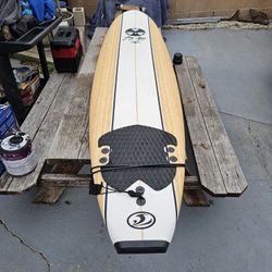 Gerry Lopez Wavestorm Foam 8ft Surfboard With Leash  And Bike Rack