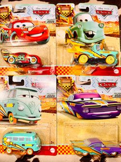 Disney Pixar Cars 2026 Die-Cast 4-Pack Set lightning McQueen Mater Fillmore Ramone Race to Celebrate