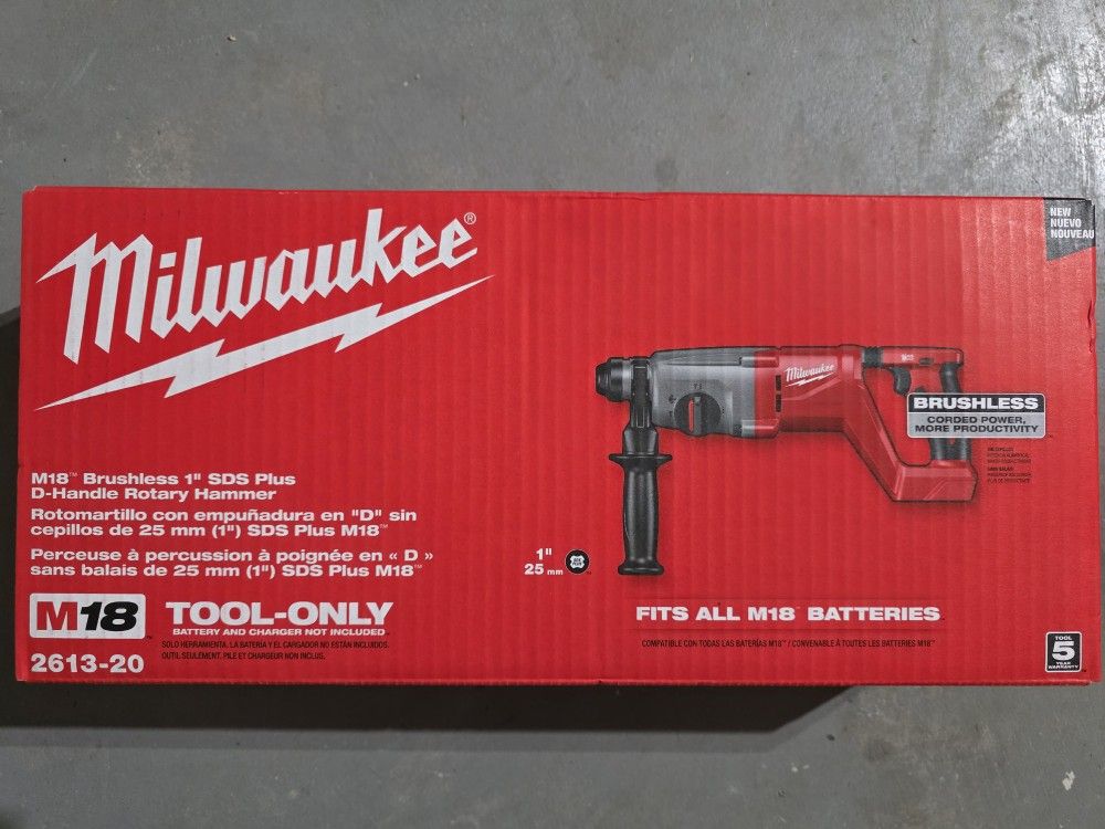 Milwaukee M18 Brushless Rotary Hammer SDS Plus 1 "