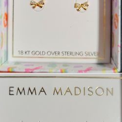 Girla Gold Plated Bow Earrings 