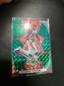 Chad Johnson Ochocinco Green MOSAIC PANINI NFL SPORTS CARD!
