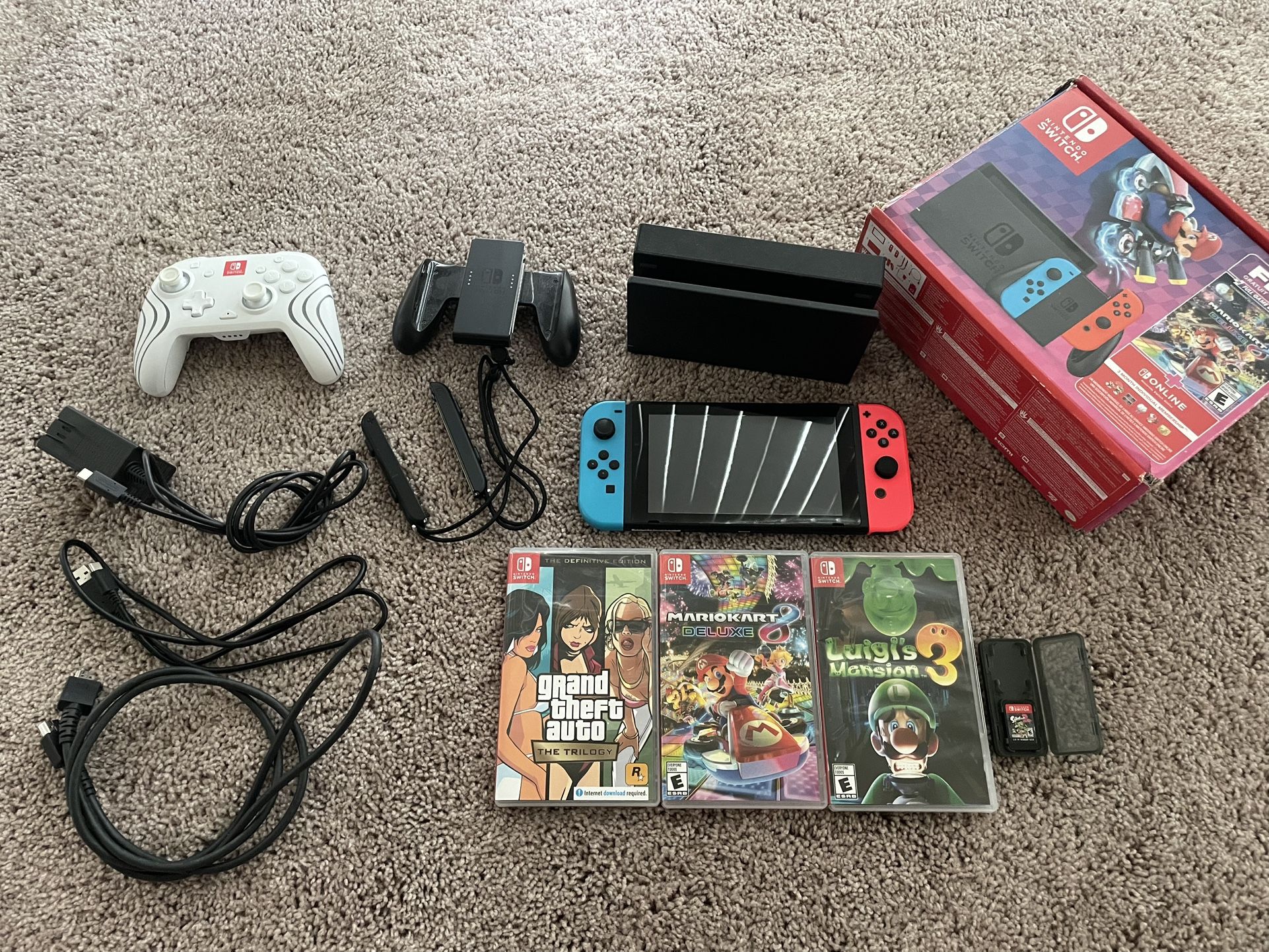 Nintendo Switch With 4 Games