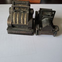 Two Antique Brass pencil Sharpeners 