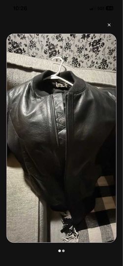 Designer bomber Helmut Lang leather jacket