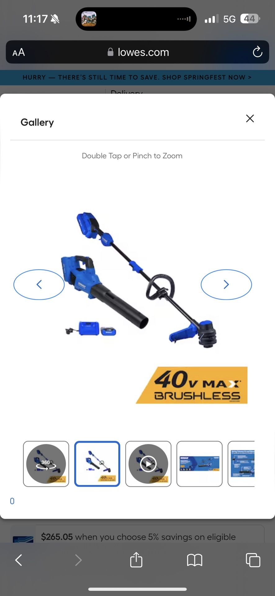 Kobalt Gen4 40-volt Cordless Battery String Trimmer and Leaf Blower Combo Kit 4 Ah (Battery & Charger Included)