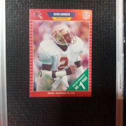 1989 NFL Pro Set - Prospect No. 1 Pick *Deion Sanders* Rookie Card