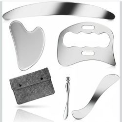 5 in 1 Muscle Scraper Tools Kit - Stainless Steel (New)