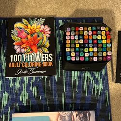 Coloring book and markers