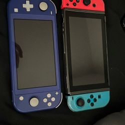 Switch Lite And Red And Blue Joycon Switch 