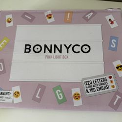 Pink Light Box Decor Display Kids Room