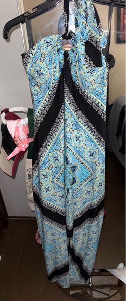 Halter Maxi Dress Paisley Print