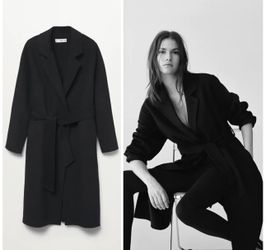 New Mango Wool Blend Coat Size S