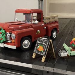 Official LEGO Icons Maroon 1950s Pickup Truck (10290) - Preowned w/ Instructions