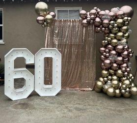 Marquee Numbers Party Decor Balloon Set Up