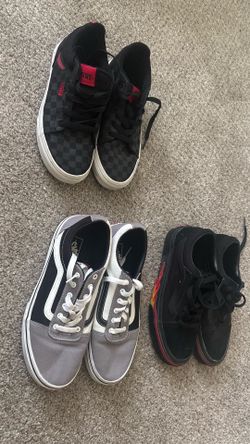 Used Boys Vans Shoes Lot – 3 Pairs –  (Size 4-5)