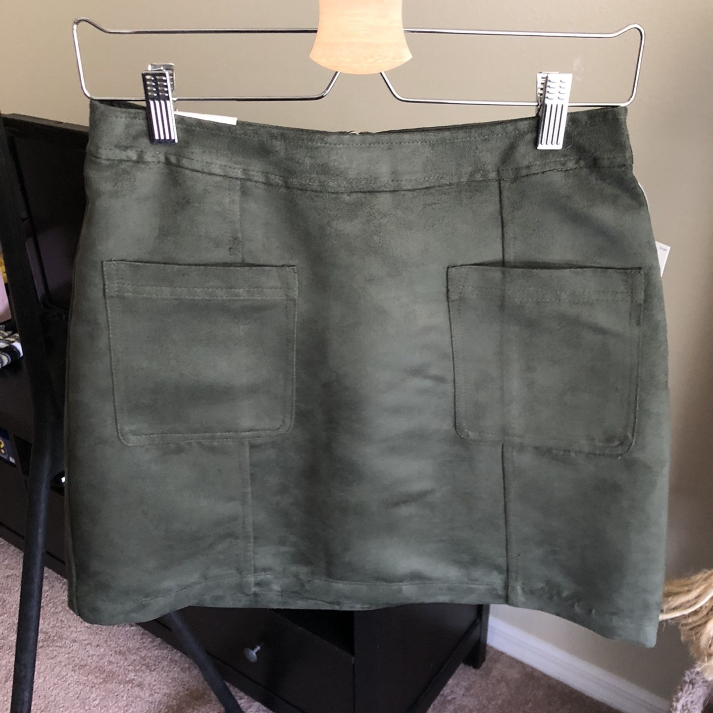 Old Navy Emerald Green Suede Mini Skirt