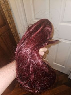 Burgundy Lace Front Synthetic Wig - Wine Red Body Wave
