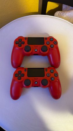 Two PlayStation 4 controllers
