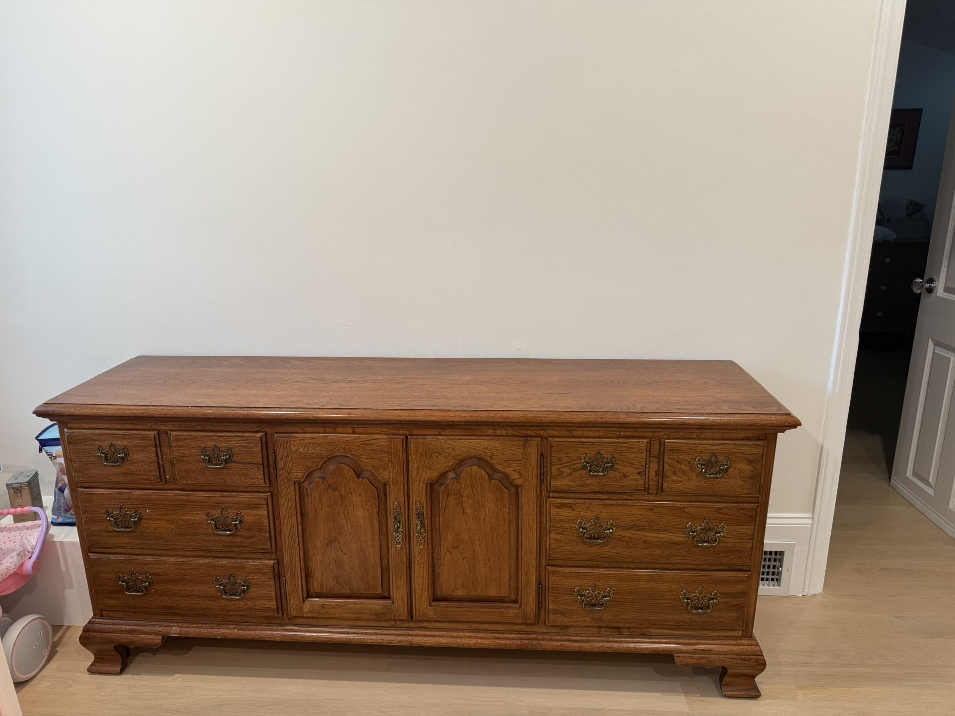 Solid wood buffet/sideboard with drawers and cabinet storage