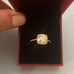 2.09 Ct Round Cut  Moissanite  Solitaire Engagement Ring 925 Sterling Silver Size 7