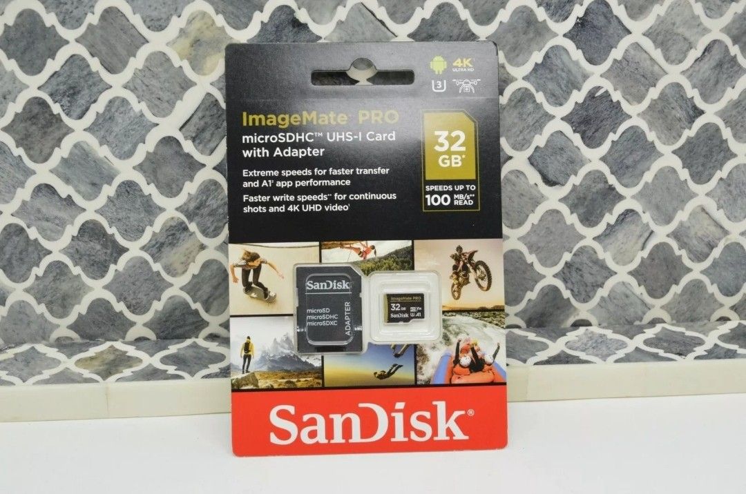 SanDisk 32GB ImageMate PRO microSDHC UHS-1 Memory Card with Adapter: