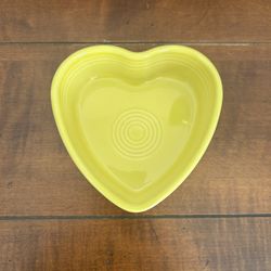 Genuine Fiesta Heart Ramekin / Small Candy Dish 7 oz 4.5” Sunflower Yellow 