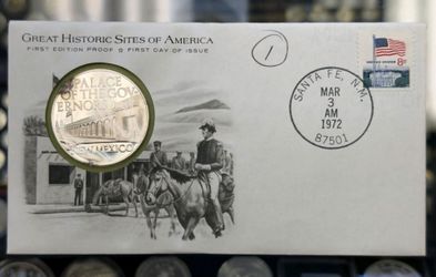 Palace of Governors New Mexico 1972 Solid Sterling Silver Medal