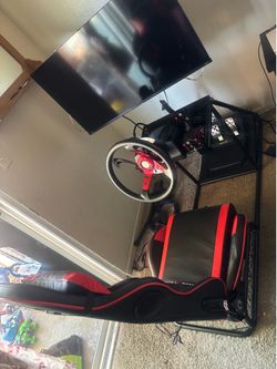 Gaming wheel set up