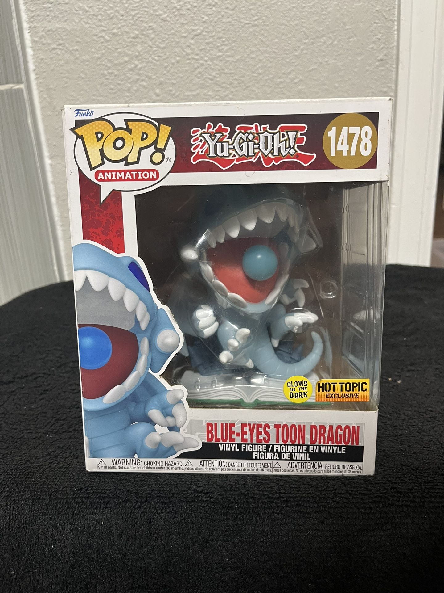 Funko #1478 Yu-Gi-Oh! Pop! Super Blue-Eyes Toon Dragon (Glow In The Dark)Vinyl Figure Hot Topic Exclusive
