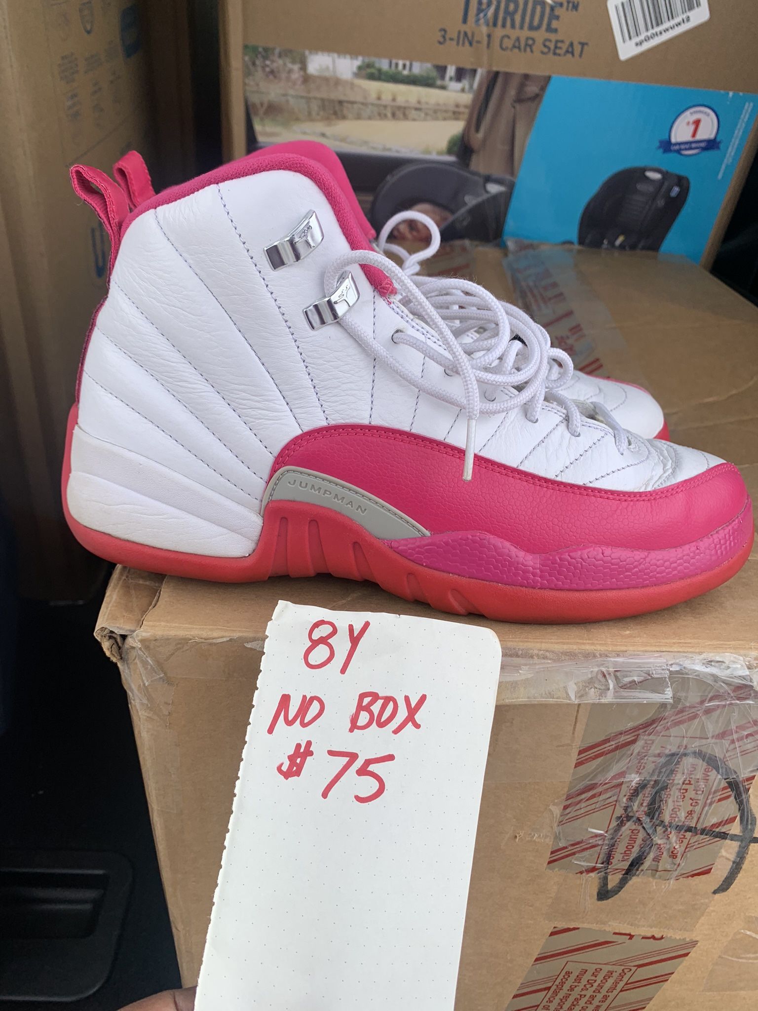 Jordan 12 Pink Size 8Y 