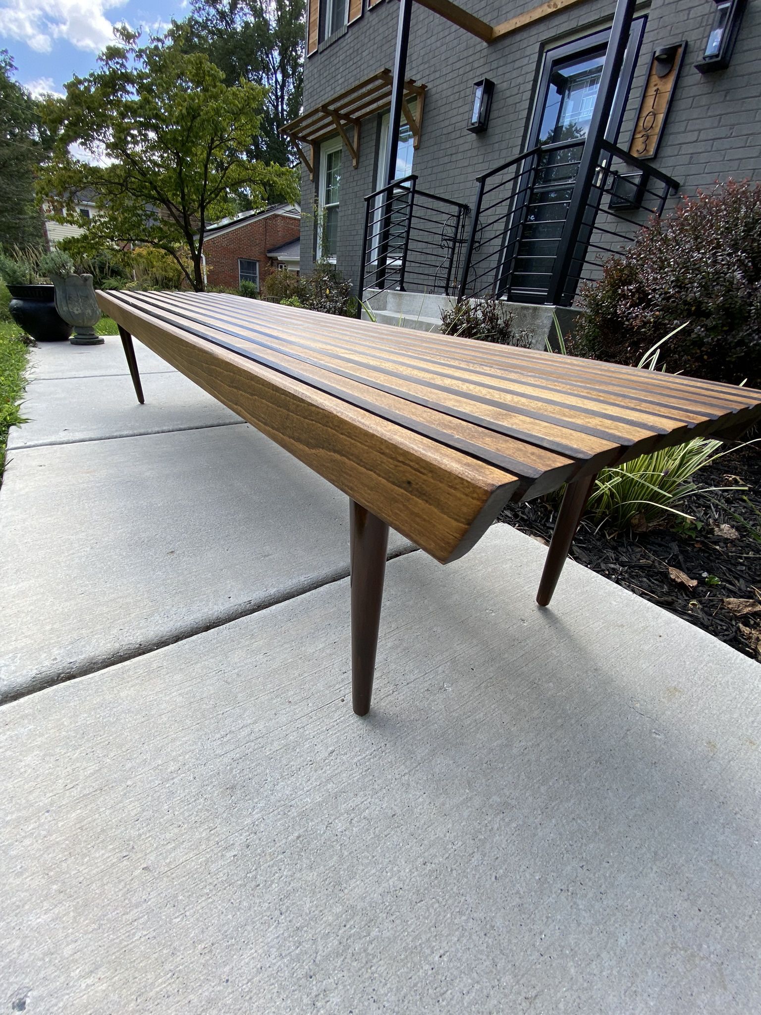 MCM Slatted Coffee Table/Bench