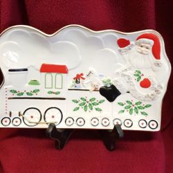 Lenox santa train candy dish