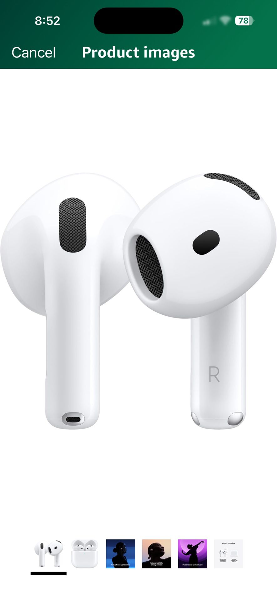 Apple AirPods 4 Wireless Earbuds, Bluetooth Headphones