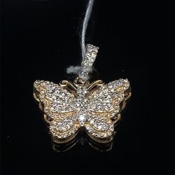 10KT Yellow Gold Diamond Butterfly Pendant 2.00g .38CTW 183467/4