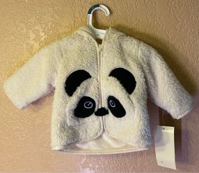 American Widgeon Girls 6 Month Panda Plush Jacket New