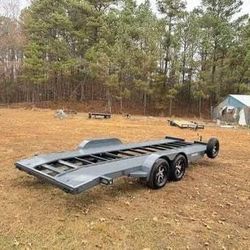 New 7x20 Premium Deluxe Car Hauler Trailer With Open Floor 