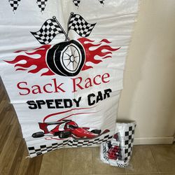 SACK RACE THEME CAR RACING